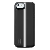 Faded White Stripe on Black Uncommon iPhone Case (Back)