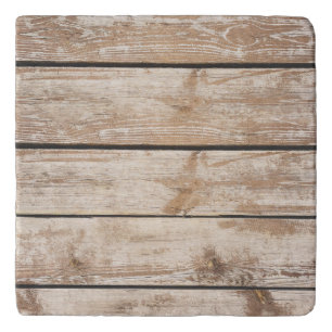 Faded Worn Old Wood Flooring Trivet