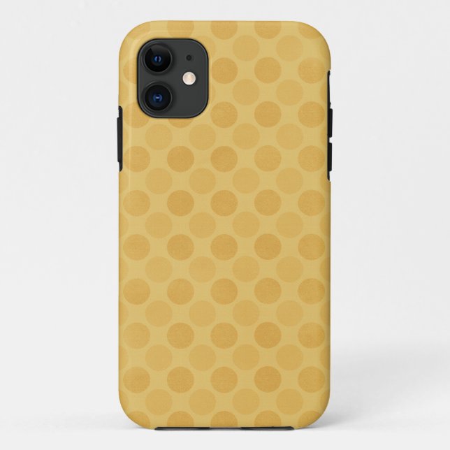 Faded yellow circles pattern green Case-Mate iPhone case (Back)