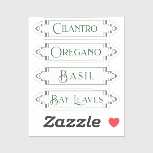 Fadeproof and Waterproof Italian Herb Tag Stickers (Sheet)