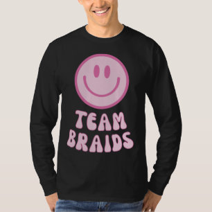 Fades or Braids Gender Reveal Retro Team Braids T-Shirt