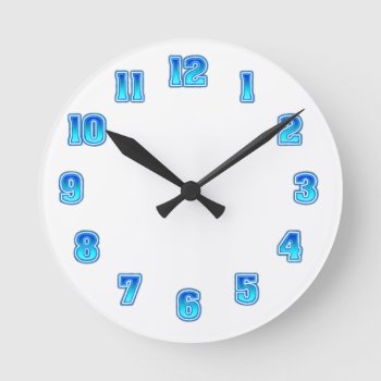 Fading Blue Clock Template by interstellaryeller at Zazzle