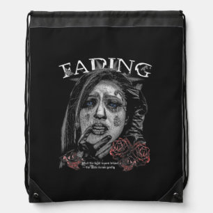 Fading - Gothic Streetwear Design Drawstring Bag