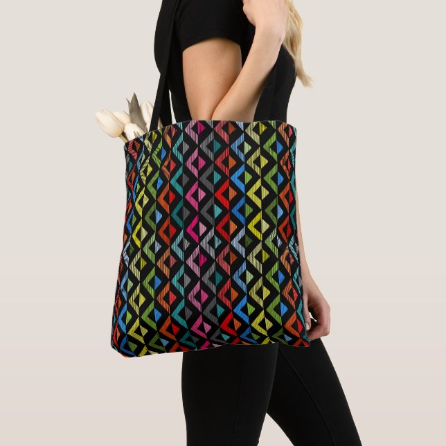 Fading Half-Diamonds  Tote Bag (Close Up)