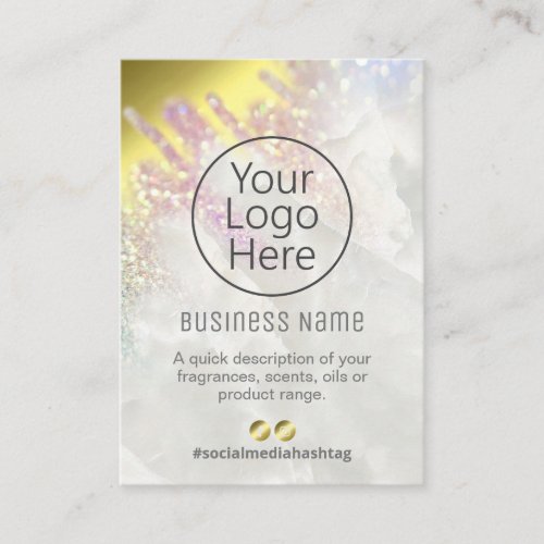 Fading Opal And Gold Fragrance List Business Card