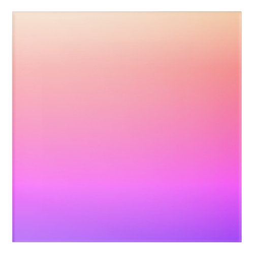 Fading Peach Pink  Purple Colorful Ombre Acrylic Print
