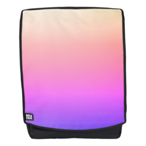 Fading Peach Pink  Purple Colorful Ombre Backpack