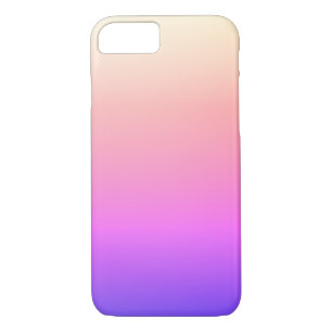 Fading Peach Pink & Purple Colorful Ombre iPhone 8/7 Case