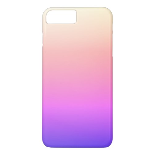 Fading Peach Pink  Purple Colorful Ombre iPhone 8 Plus7 Plus Case