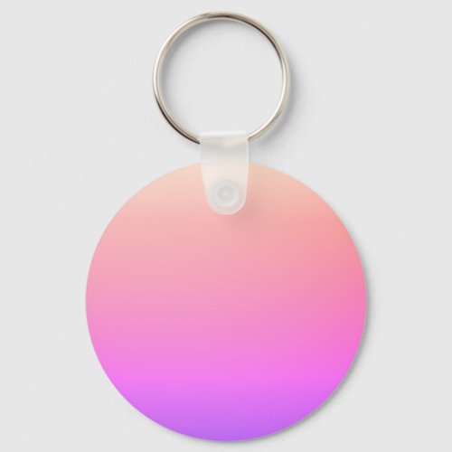 Fading Peach Pink  Purple Colorful Ombre Keychain