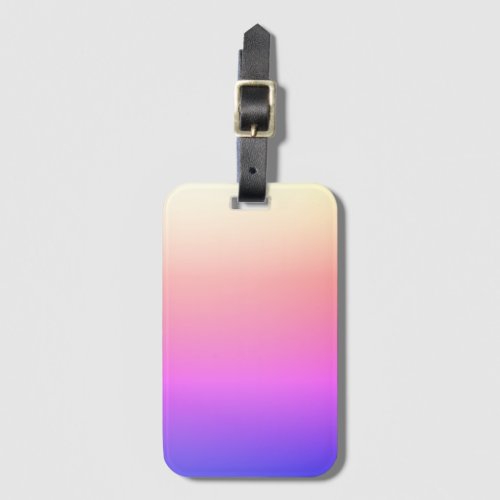 Fading Peach Pink  Purple Colorful Ombre Luggage Tag