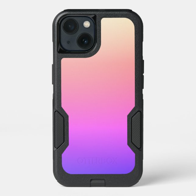 Fading Peach Pink & Purple Colorful Ombre Otterbox iPhone Case (Back)