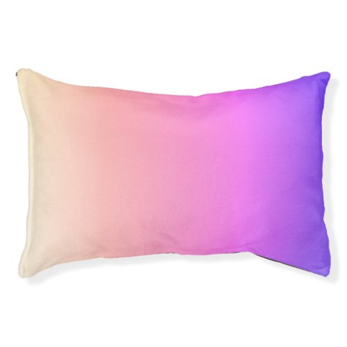 Fading Peach Pink  Purple Colorful Ombre Pet Bed