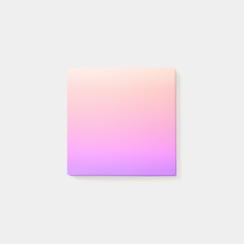 Fading Peach Pink  Purple Colorful Ombre Post_it Notes