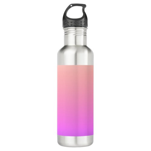 Fading Peach Pink  Purple Colorful Ombre Stainless Steel Water Bottle