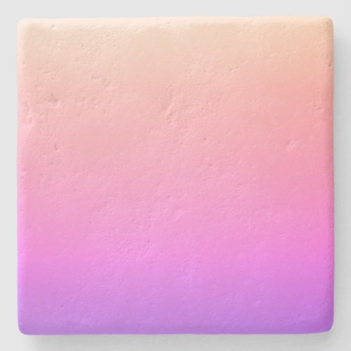 Fading Peach Pink  Purple Colorful Ombre Stone Coaster
