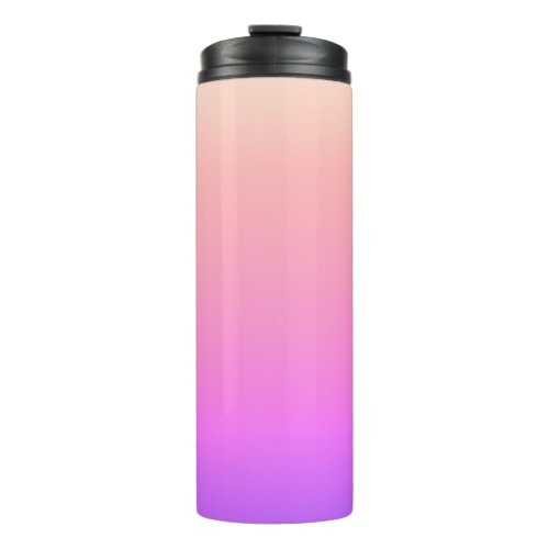 Fading Peach Pink  Purple Colorful Ombre Thermal Tumbler