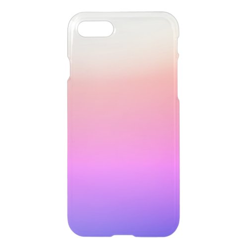 Fading Peach Pink  Purple Colorful Ombre iPhone SE87 Case