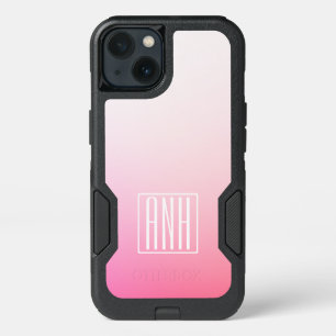 Fading Pinks Ombre Gradation & Your Initials iPhone 13 Case