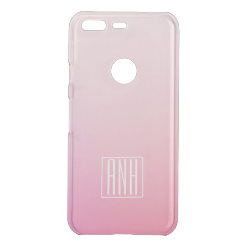 Fading Pinks Ombre Gradation  Your Initials Uncommon Google Pixel Case