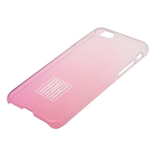 Fading Pinks Ombre Gradation & Your Initials iPhone SE/8/7 Case
