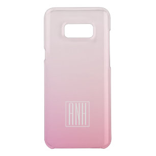 Fading Pinks Ombre Gradation & Your Initials Uncommon Samsung Galaxy S8+ Case