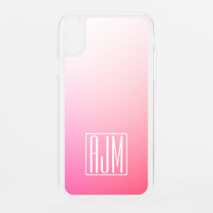 Fading Pinks Ombre Gradient & Your Initials iPhone XR Case