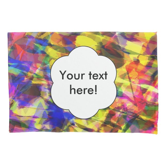 Fading shapes colorful abstract design pillow case (Front)