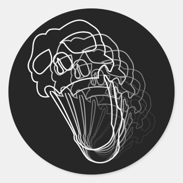 Fading Skulls Classic Round Sticker (Front)