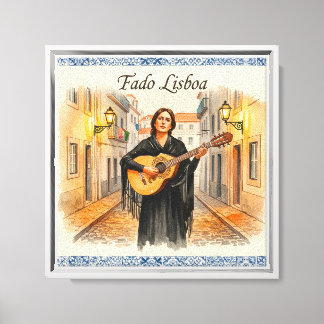 Fado Lisboa Canvas – Portuguese Azulejo Wall Art,