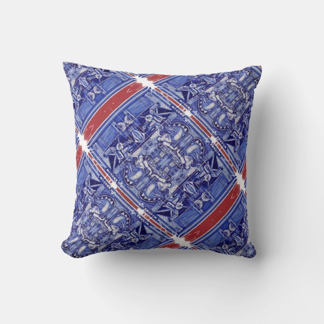 Fado Portuguese folk art Throw Pillow (Front)