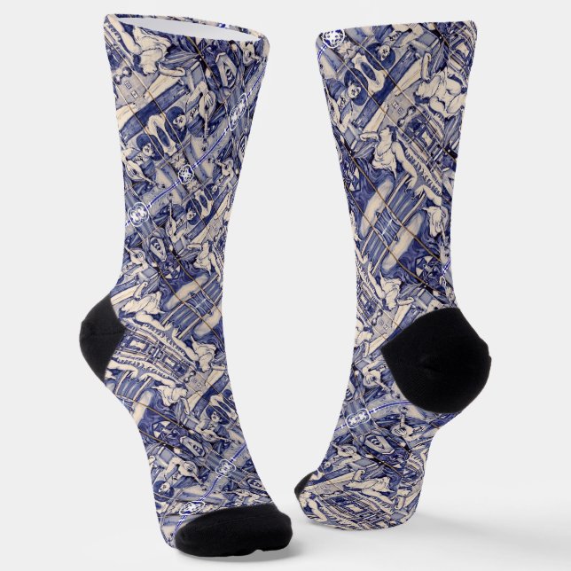 Fado, Portuguese folk music Crew Socks (Angled)