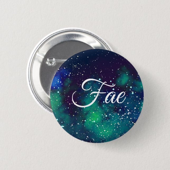 Fae Customizable Galaxy Identity Button (Front & Back)