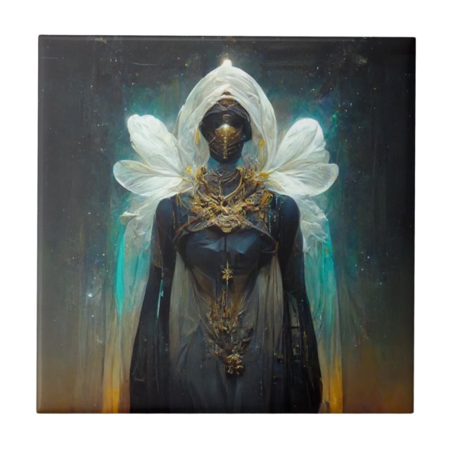 Fae Guardian Fantasy Ceramic Tile (Front)