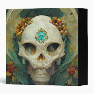 Fae Skull Fantasy 3 Ring Binder