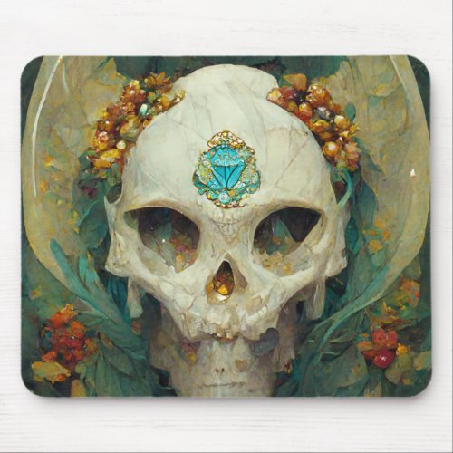 Fae Skull Fantasy Mouse Pad