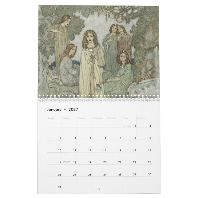 Faerie 2012 Calendar (Jan 2027)