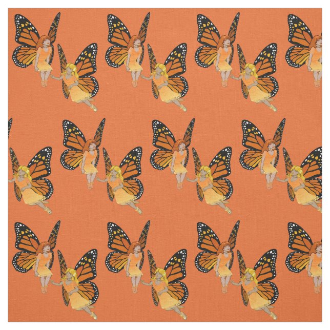 Faerie Art Fabric Butterfly Fairy Pattern Fabrics (Swatch)