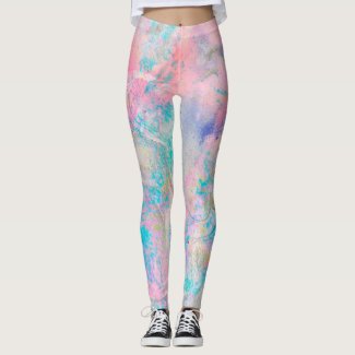 Faerie: Blue Haze, Pink Flare, Oyster &amp; Turquoise Leggings