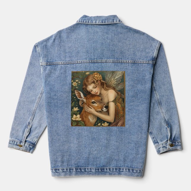 Faerie Embrace-Nature's tender heart Denim Jacket (Back)