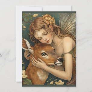 Faerie Embrace-Nature's tender heart Thank You Card