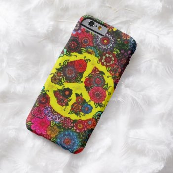 Faerie Flowers Peace Sign Art Iphone 6 Case by BOLO_DESIGNS at Zazzle