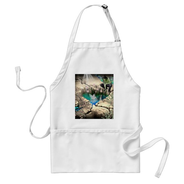 Faerie in Elven Pond Adult Apron (Front)