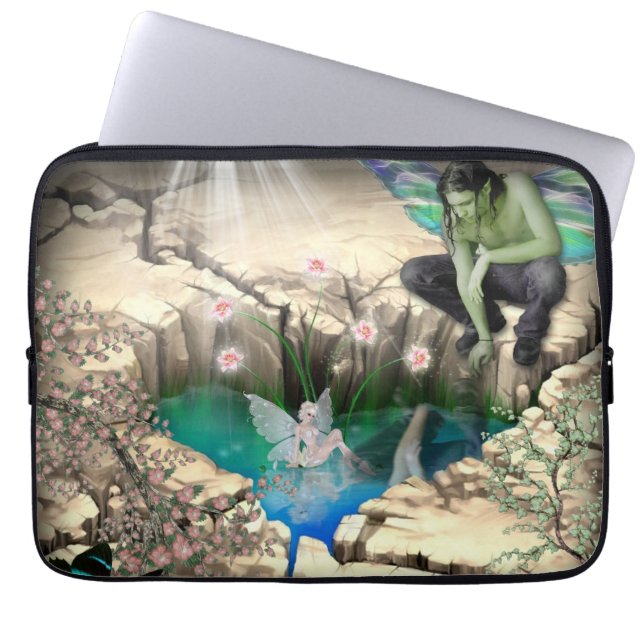 Faerie in Elven Pond Laptop Sleeve (Front)
