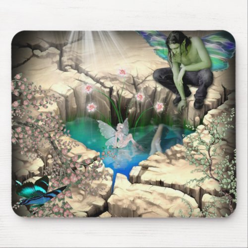 Faerie in Elven Pond Mouse Pad