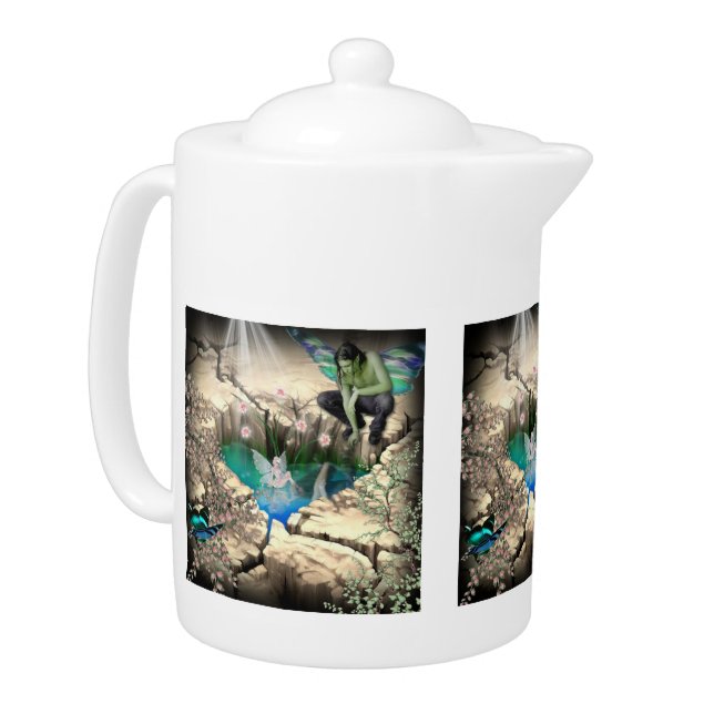 Faerie in Elven Pond Teapot (Left)
