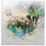 Faerie in Elven Pond Vignette Napkin