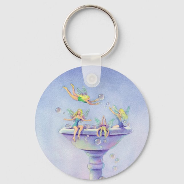 FAERIES BUBBLEBATH by SHARON SHARPE Keychain (Front)