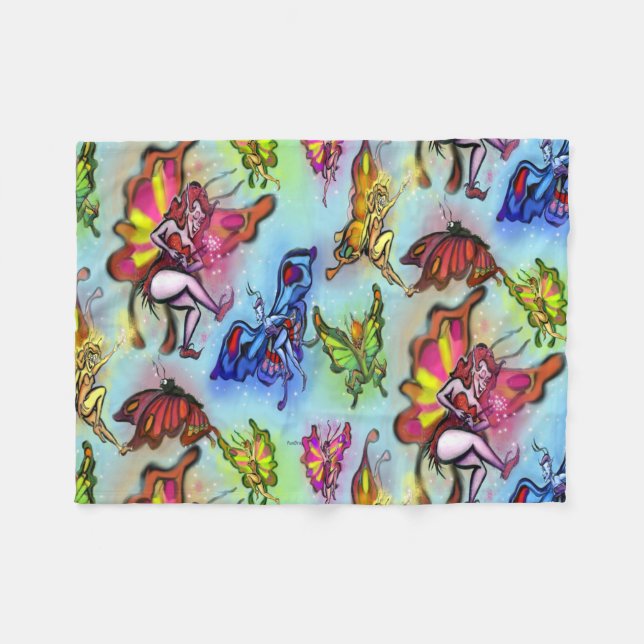 Faeries Fleece Blanket (Front (Horizontal))