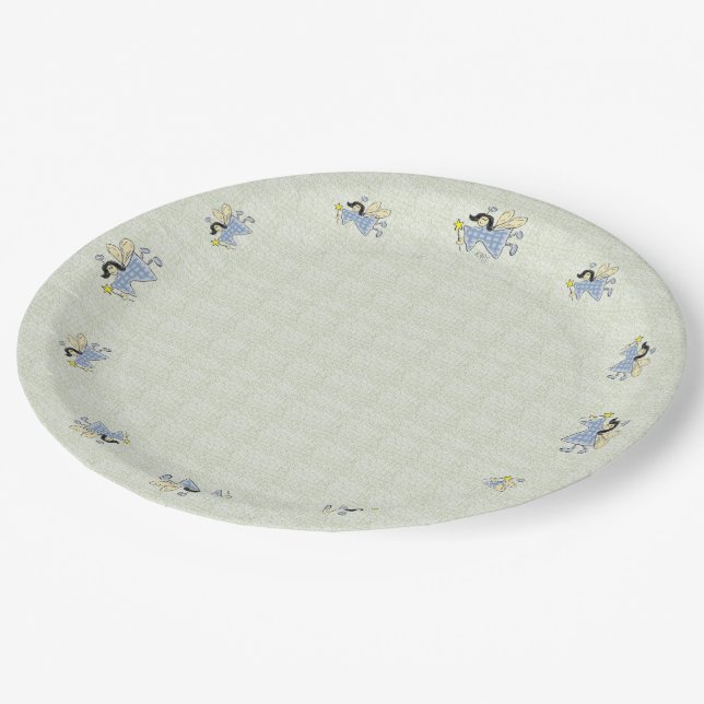 FAERIES in Blue Paper Plates (Angled)